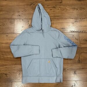 Carhartt Rain Defender Hoodie Men's Medium M Light Blue Long Sleeve Hoodie